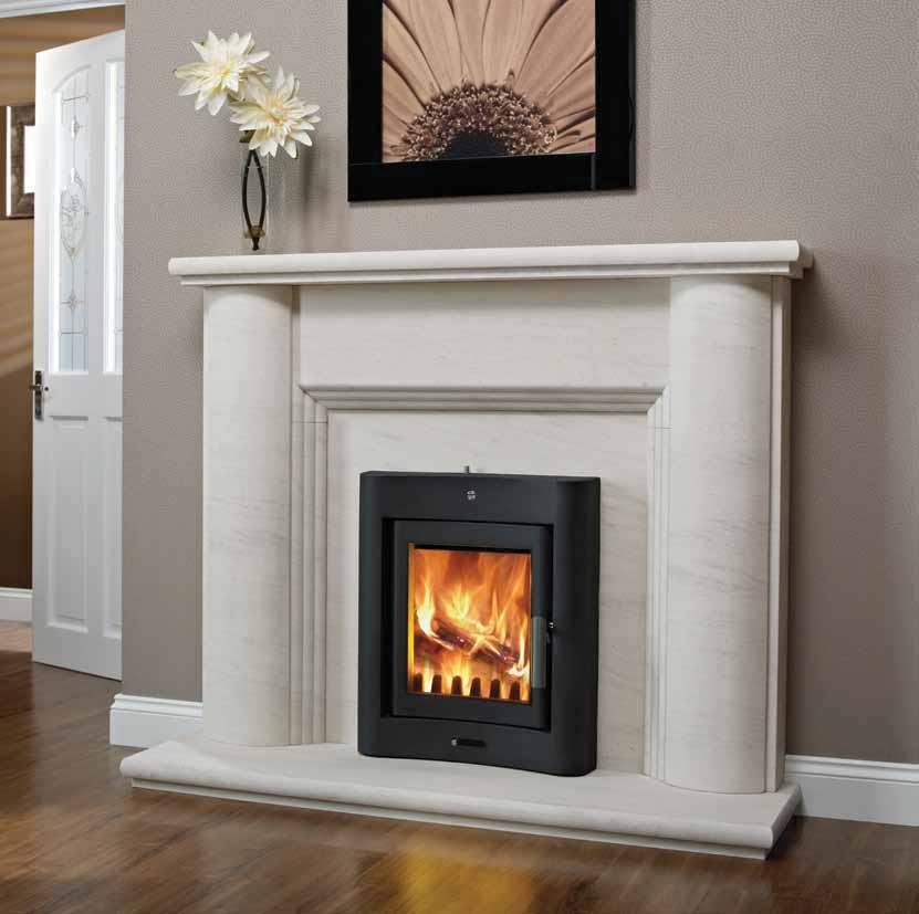 The timeless evolution look adds to its adaptable nature, gracefully displayed here within this classically designed Elgin & Hall fire surround in Limestone.