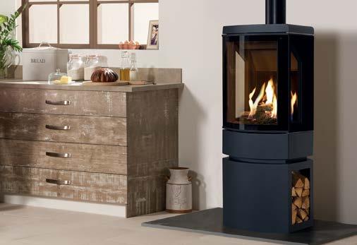 Gas Loft - Steel Styling Options Loft with Steel Log Store The Loft can be tailored to your home with a host of styling options including Plinth and Logstore bases in matching matt black steel.