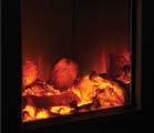 Please see further image on page 79. *The thermostat is controlled manually from the stove. Highly reflective stove lining Finish Black Glass Fuel Bed Logs Heat Output Small: 1.00-2.00kW Midi: 1.