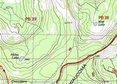 6-4245 ft HatfieldWild - Mark O Hatfield Wilderness boundary - mi