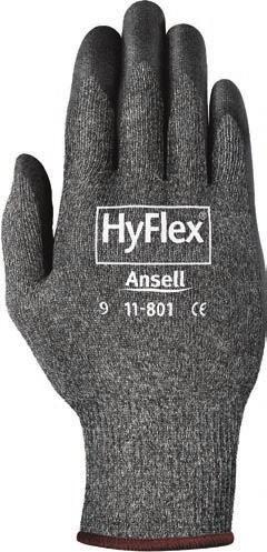 The HyFlex 11-01 suits dry or slightly oily applications ecure grip in both wet and dry conditions