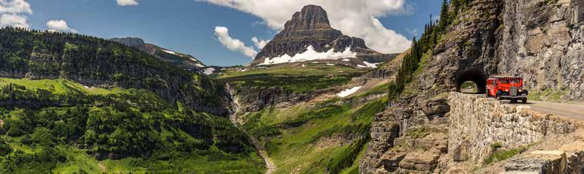 THE CANADIAN ROCKIES With Banff, Glacier, & Waterton Lake Nat l Park July 19-25, 2018 7 DAYS TOUR HIGHLIGHTS & INCLUSIONS Roundtrip Airfare Deluxe Motorcoach Transportation 6 Nights Quality