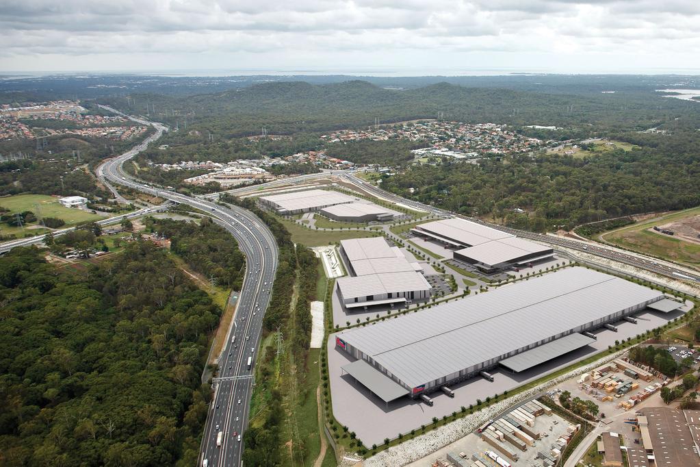 VIEW FROM ABOVE NORTH VIEW 5 Mount Gravatt-Capalaba Road Rochedale Motorway Estate Full 4-way