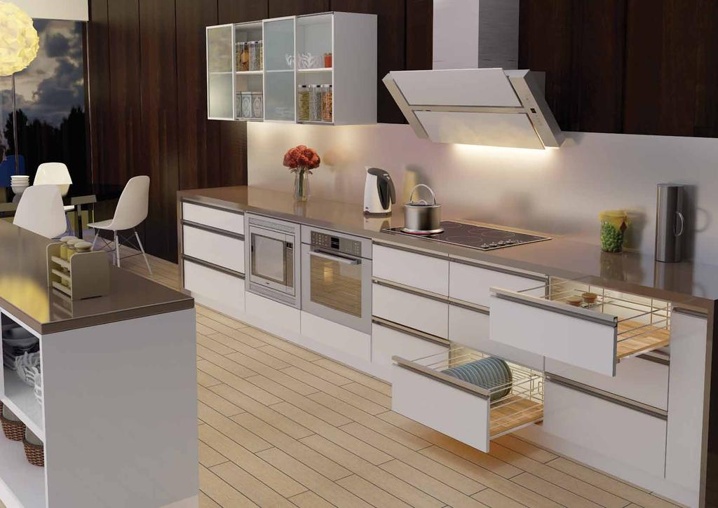 Kitchen spaces CargoFlexi Baskets cargoflexi Plain Unique concept of width adjustment in