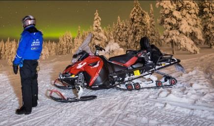 OPTIONAL: NIGHT TO REMEMBER BY SNOWMOBILES 18:00 23:00 Includes: Transfer, traditional Lappish dinner incl.