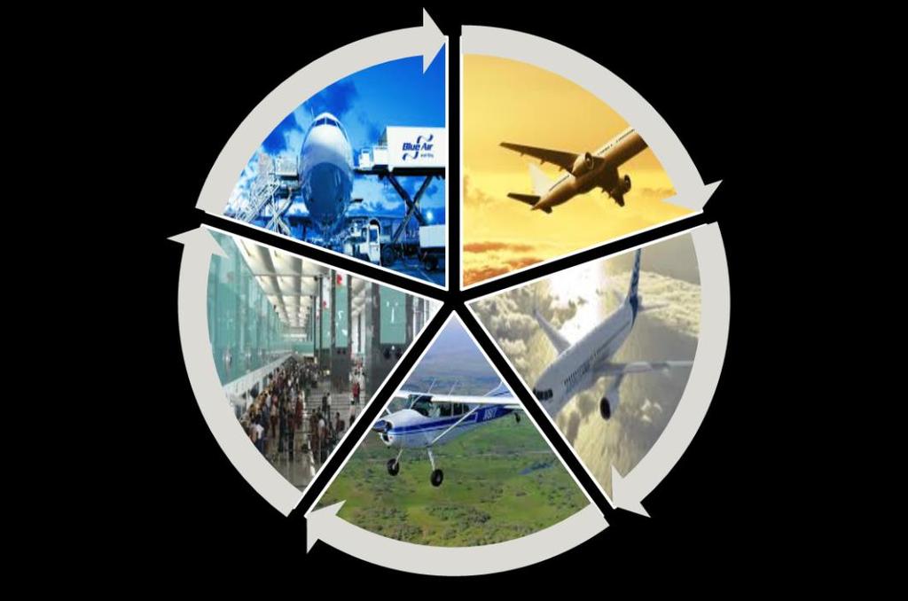 The Aviation Sector Five main components Airfreight transport Domestic commercial aviation 3.