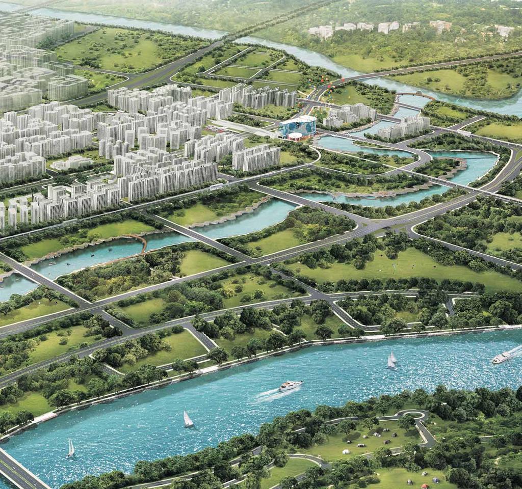 TPE NATURE COVE TOWN CENTRE First commercial cum residential sale site WATER DELIGHT WATERSPORTS PROMENADE WATERWAY For cycling, walking, jogging, roller blading and kayaking UNDULATING PROMENADE