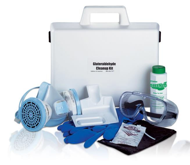 Glutaraldehyde Clean-Up Kit (Chemical and Liquid Metal Spill Kit) This kit contains GPT-1 pre-treatment and neutraliser, and Green-Z fluid control solidifier.