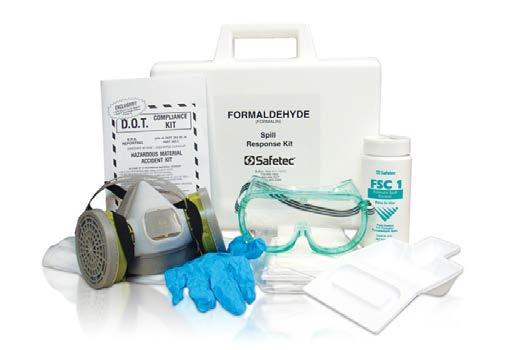 Then, sprinkle Green-Z to turn the neutralised spill into a semi-solid mass. 1 x Pair of Nitrile Gloves 1 x Respirator 1 x Vented Goggles 1 x GPT-1 Pouch (65ml/2.2oz.