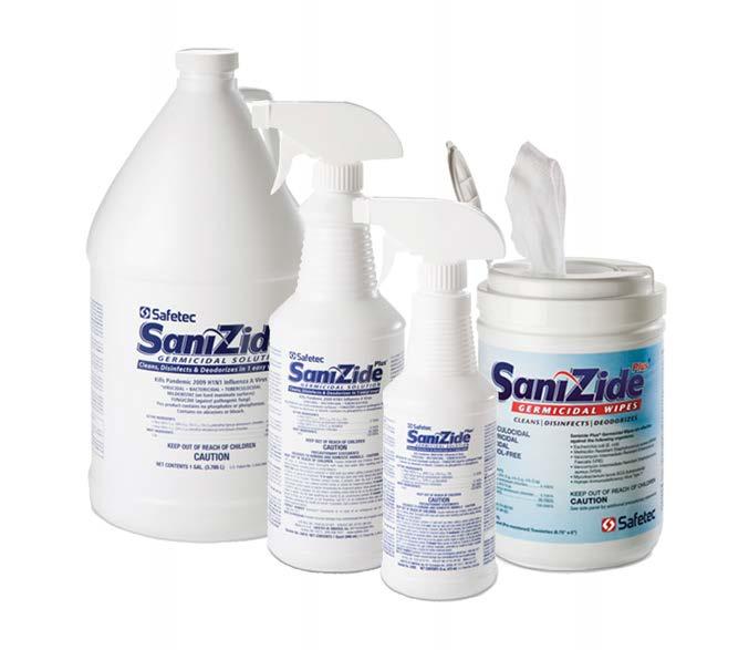 Effective Against: SaniZide Plus Germicidal Wipes (Surface Disinfectant) SaniZide Plus Germicidal Wipes are pre-saturated hard surface wipes that kill viruses such as MRSA, TB, VRE, and E.