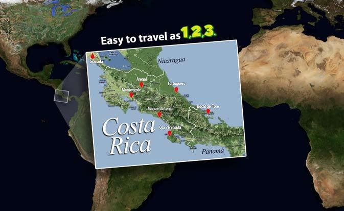 ABOUT COSTA RICA: Costa Rica is characterized by its impressive scenic beauty, its diversity and consolidated system of National Parks and protected areas.