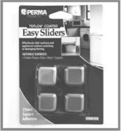 EASY SLIDERS 4 x Self-adhesive Teflon coated pads per pack 25mm x 25mm.