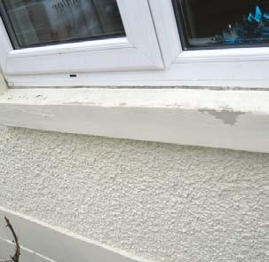 Paint peeling on the window sills of this property indicates