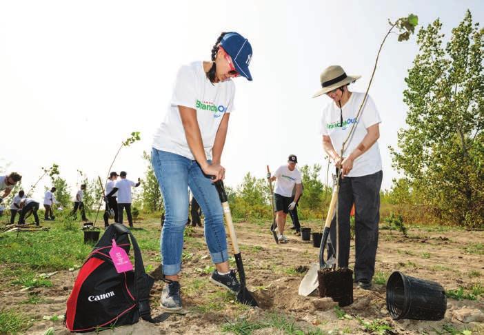 The program provides the nearly 400 Brampton-based employees the opportunity to spend part of their workday creating green spaces and sustainable environments around the city.