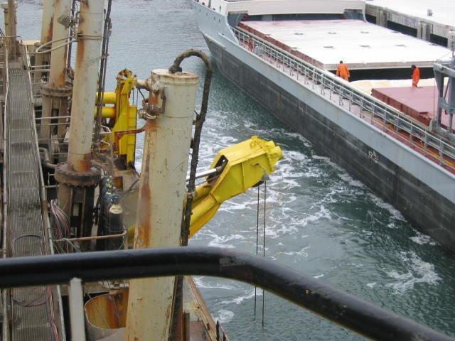 Each dredger could remove large quantities in comparison to the Lantic Bay or Mannin and their sophisticated equipment and computer systems ensure a level bed after