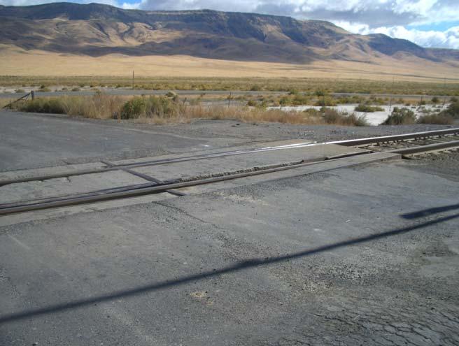 Figure 4 Concrete Crossing Panels through the Paved State Highway 35 Crossing UPRR Track No 2 at North Battle Mountain DOT Number 833442F Industry Spur to FMC Distribution Facility East of North