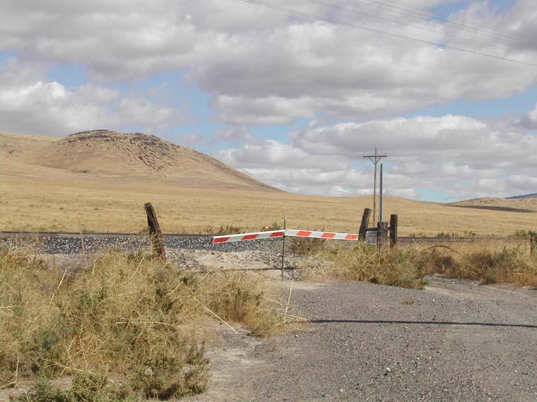 Figure 6 Closed Private Access Road Leading to a Previous At-Grade Crossing of the Tack No 2 East of FMC Facility Private At-Grade Road Crossing at T Lazy S Ranch northeast of Battle Mountain