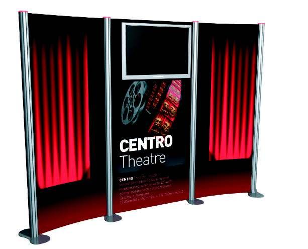 8 Audio Visual displays CENTRO Theatre systems Post caps available in various colours BLUE RED GREEN FROST Range of coloured neon acrylic features blue, green and red, or standard frost.