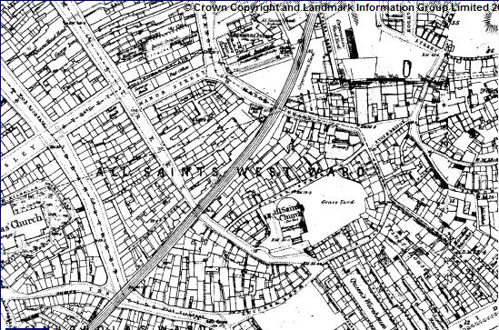6. Early 19 th Century map of the Pilgrim Street area, with 55 0 North