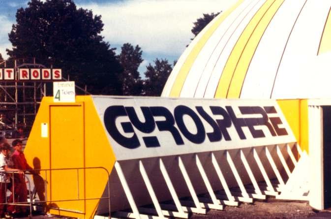 1977 The Gyrosphere This Seabreeze-designed ride featured a Scrambler inside an inflatable dome and later a tension structure.