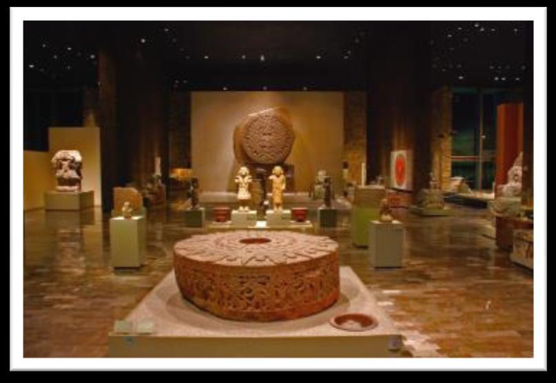 The museum contains significant anthropological finds from across the country, such as the Stone of the Sun (commonly