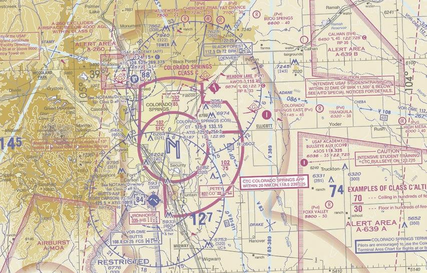 VFR ARRIVALS OVERVIEW MONUMENT ARRIVAL ROUTE MONITOR SPRINGS APPROACH 118.5 USAFA (KAFF) N38 58 24.21 W104 49 12.12 MONUMENT N39 05 32.57 W104 51 43.19 EXPECT 17R/ 35L COS TOWER WEST 119.