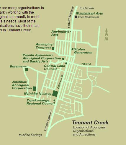 Tennant Creek (Anyinginyi) Tennant Creek is a small township of about 3500 people, located 500 kilometres north of Alice Springs and 1000 kilometres south of Darwin.