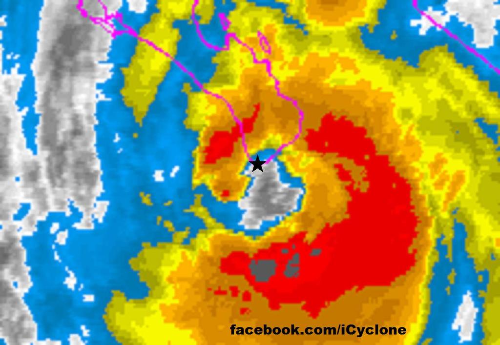 Figure 4: Eye of hurricane nearing Cabo San Lucas.