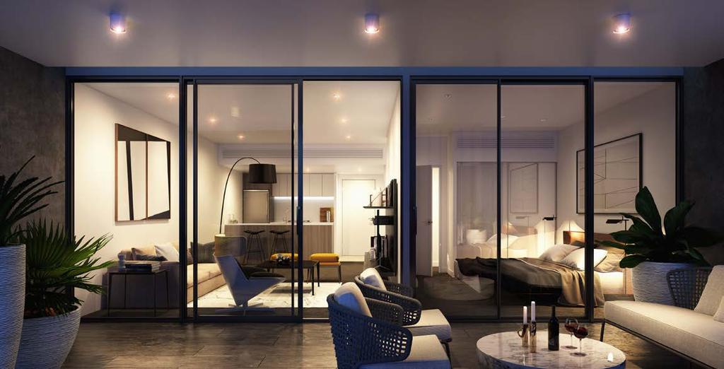Artist impression Alluring, inviting and ambient, Vision apartments have been beautifully designed to create spaces where you will feel right at home.