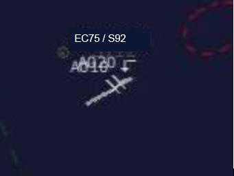 At 0839:27 (Figure 2) the aircraft were 7nm apart as the EC175 descended through the level of the S92 (which had now levelled at 2000ft). Figure 2 0839:27 (Aberdeen WAM).