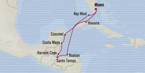 CARIBBEAN, CUBA, PANAMA CANAL & MEXICO REEFS & RUINS MIAMI to MIAMI 10 days Ja 26, 2019 RIVIERA CARIBBEAN, CUBA, PANAMA CANAL & MEXICO ALLURE OF THE ISLANDS MIAMI to MIAMI 12 days Feb 5, 2019 RIVIERA