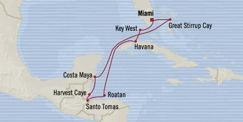 CARIBBEAN, CUBA, PANAMA CANAL & MEXICO CARIBBEAN CELEBRATION MIAMI to MIAMI 10 days Dec 17, 2018 SIRENA Holiday Voyage CARIBBEAN, CUBA, PANAMA CANAL & MEXICO CARIBBEAN PEARLS MIAMI to MIAMI 14 days