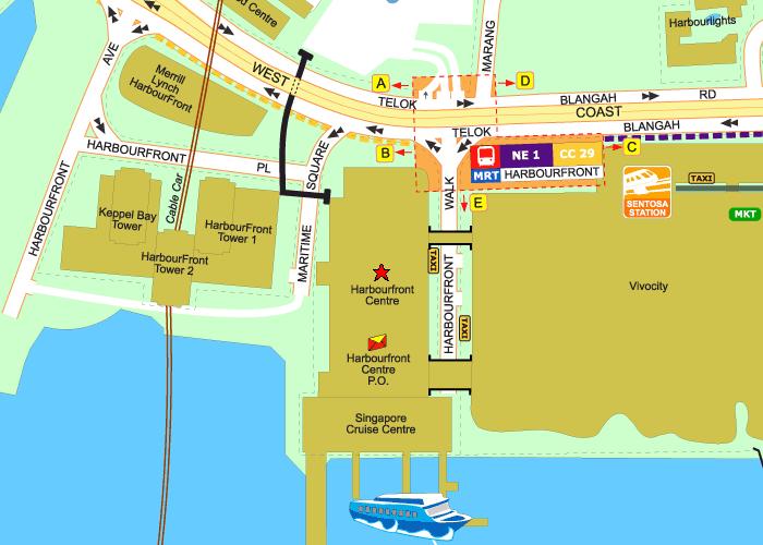 HarbourFront Precinct: Total 24 Hectares include Vivocity, Bank of America Merill Lynch, Harbour Front Centre, Habourfront Tower 1 & 2, Keppel Bay Tower.