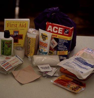 A basic first aid kit is essential.