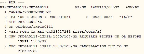 17/24 Example : FFRGA-103097621-CARDHOLD SAYUNI WULAN MRS/S1/P1 FFR : Transaction Code GA : Airlines Code -323727261 : Dash, Frequent Flyer Number /S1 : Slash, segment association (optional,