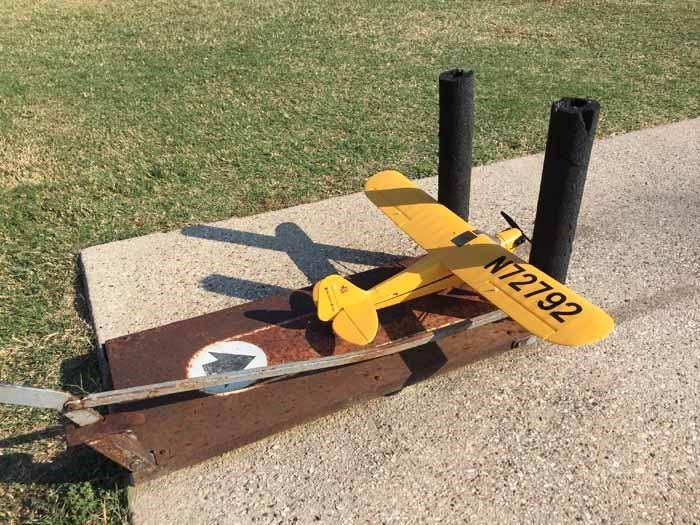Our flying field is located at 6903 Randol Mill Road, 1/4 mile east of exit 26 off of Loop 820 at N 32 46.895 W 97 12.361. Visitors are welcome whenever the gate is unlocked.