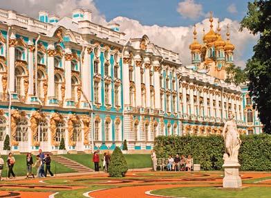 PRSRT STD U.S. Postage PAID Gohagan & Company Walk in the footsteps of Romanov czars on the grounds of Pushkin s opulent Catherine Palace, the summer residence of Russian czars.