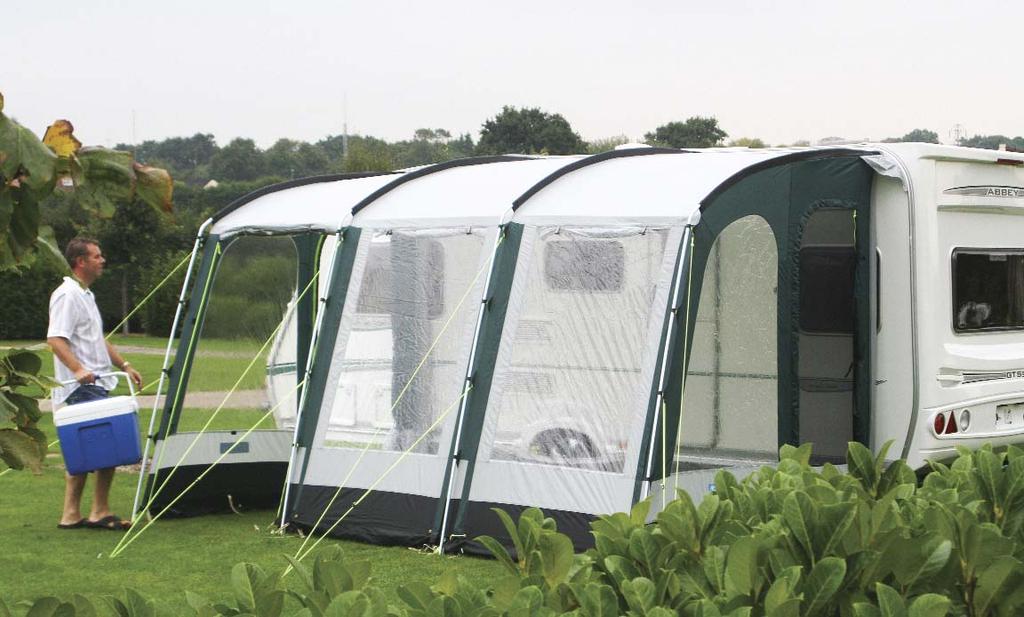Rally awnings have more headroom, are sturdier, easier to set up and look better than any other awning of their type.