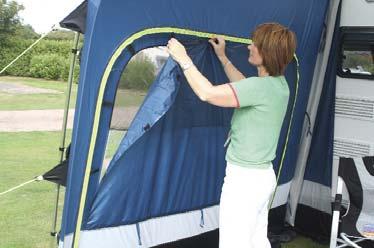 A lightweight awning with the unique option to be able to attach a two berth annexe.