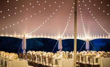 LINERS AND POLE DRAPES Add elegance and beauty to your tent by