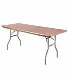 6-8 8' x 30" Seats 8-10 Table height is 30" Plywood Top Conference 6' x 18" Seats 3 8' x 18" Seats 4 Plywood Top Round 30" Seats 2-4 36" Seats
