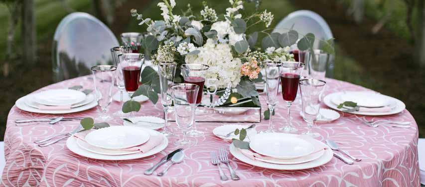 Linens SOLID Gray Pewter Chocolate Khaki Ivory Light Yellow Bright Yellow Mustard Peach Poppy Coral Orange Leah Bullard The right fabrics will enhance your events, tents, tables, chairs and