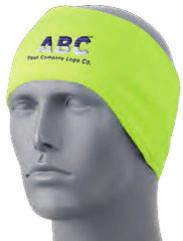 or under hard hat to create seal Stretch for easy-on and