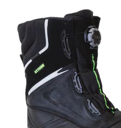 Extreme Max Comfort The Boa System 17 Extreme Pac Boot Ultra Slip Resistant Waterproof PRODUCT InduraSafe INSULATION: 6g DRI-BLAZE lining UPPER: 9 Leather/nylon 9 OUTSOLE: Anti-Slip RefrigiWear TOE: