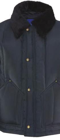 2 Hand warmer zipper pockets Zipper sleeve pocket with pencil stall Draft-sealing waist band Soft fleece collar 36R Reg S-XL Navy 322