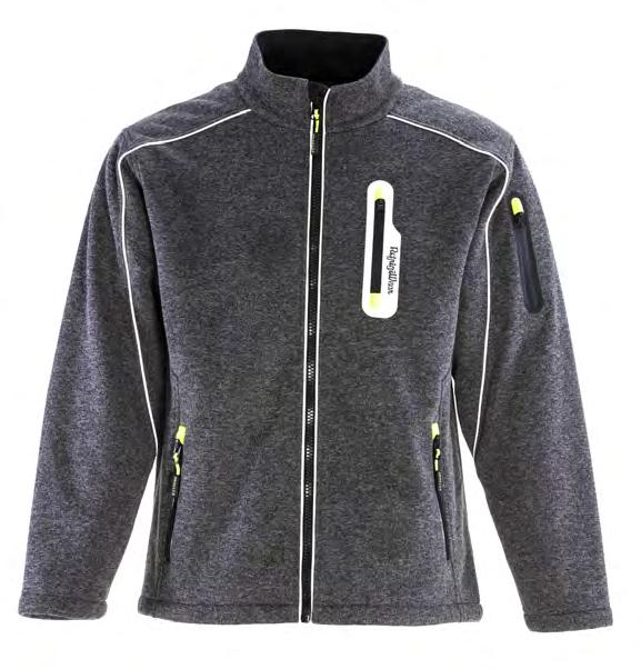 7 Extreme Sweater Jacket 3g % Polyester / 2% cotton fleece 3 layer bonded outershell 2g Soft microfleece lining Wind-tight, water-repellent Zipper pockets: 2 hand warmer, left chest, left sleeve,
