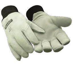 with pig grain palm PVC abrasion pads on fingertips and palm Adjustable neoprene cuff M, L, XL, 2XL Induradex Insulation Durability Dexterity Available with Key-Rite & Touch-Rite Nib. See pg.