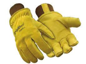 Durability Foam insulation with brushed tricot lining Nylon Taslon outershell Vinyl abrasion pads on fingers and palm Reflective strips
