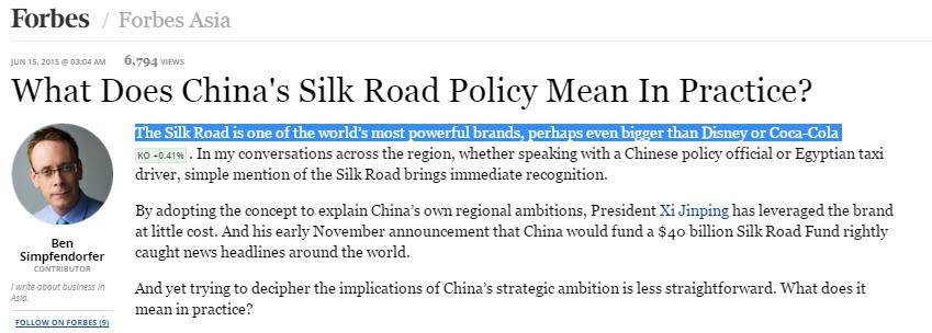 Forbes: 'The Silk Road is one of the world s most