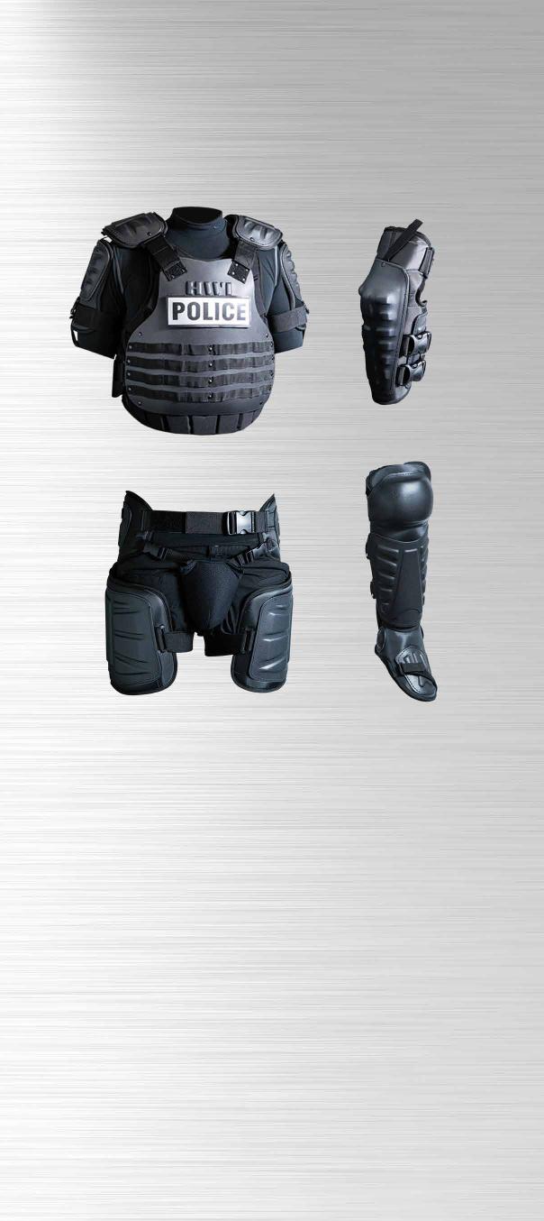 PERFORMANCE GEAR RIOT SUIT ELITE DEFENDER (PARTS SOLD INDIVIDUALLY) CP100 FA100 TG100 SG100 CP100 - CHEST PROTECTOR Sturdy PE protective shell for blunt force trauma protection on chest shoulders,